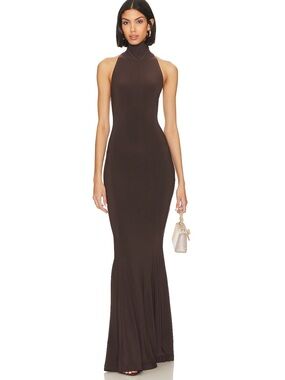 Norma Kamali - Halter Turtle Fishtail Gown